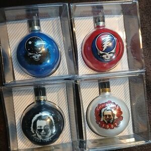 Grateful Dead Christmas Ornament Collection Of 4